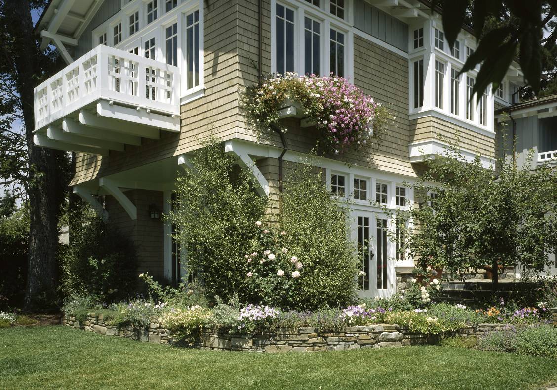 View on the the Master Bedroom Balcony from the entry path.